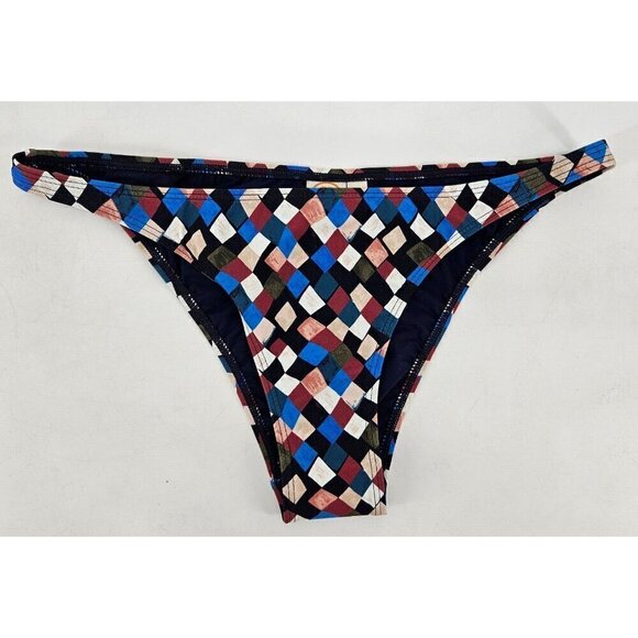 New Tory Burch Clemence Hipster Bikini Bottoms Womens S Swim Checkered - Picture 2 of 6